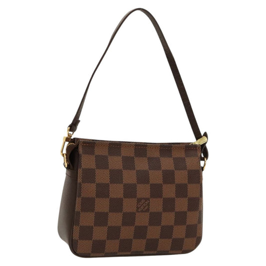 Louis Vuitton Trousse Make Up Bag Damier, BROWN, CANVAS, Clutche & pouche