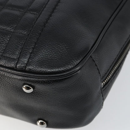 Chanel Vintage Button Tote Quilted Caviar, BLACK, LEATHER, Tote bag