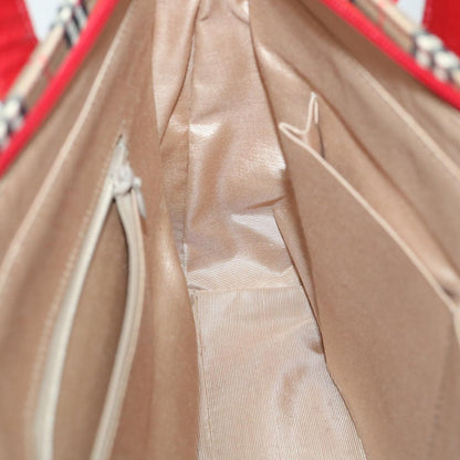 Burberry Nova Check Handbag Leather and Nylon, Beige, Nylon, Handbag