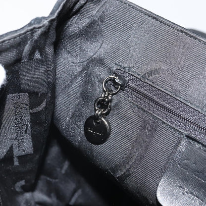 Salvatore Ferragamo Vala Shoulder Bag Suede, BLACK, SUEDE, Shoulder bag