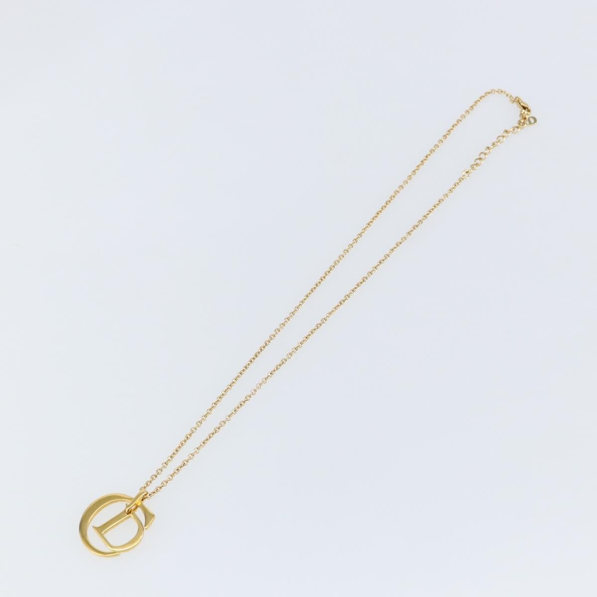 Christian Dior CD Pendant Necklace Metal, GOLD, METAL, Necklace