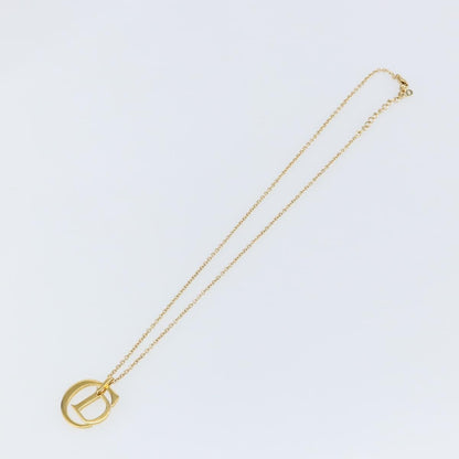 Christian Dior CD Pendant Necklace Metal, GOLD, METAL, Necklace