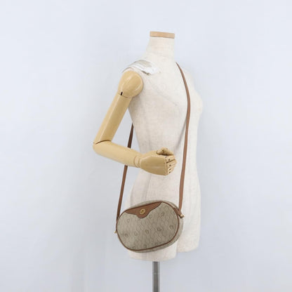 Christian Dior Vintage Honeycomb Shoulder Bag Canvas and Leather, BEIGE, CANVAS, Shoulder bag