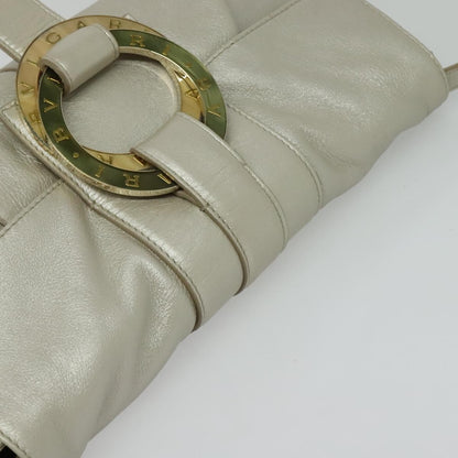 Bvlgari Chandra Flap Shoulder Bag Leather, SILVER, LEATHER, Shoulder bag