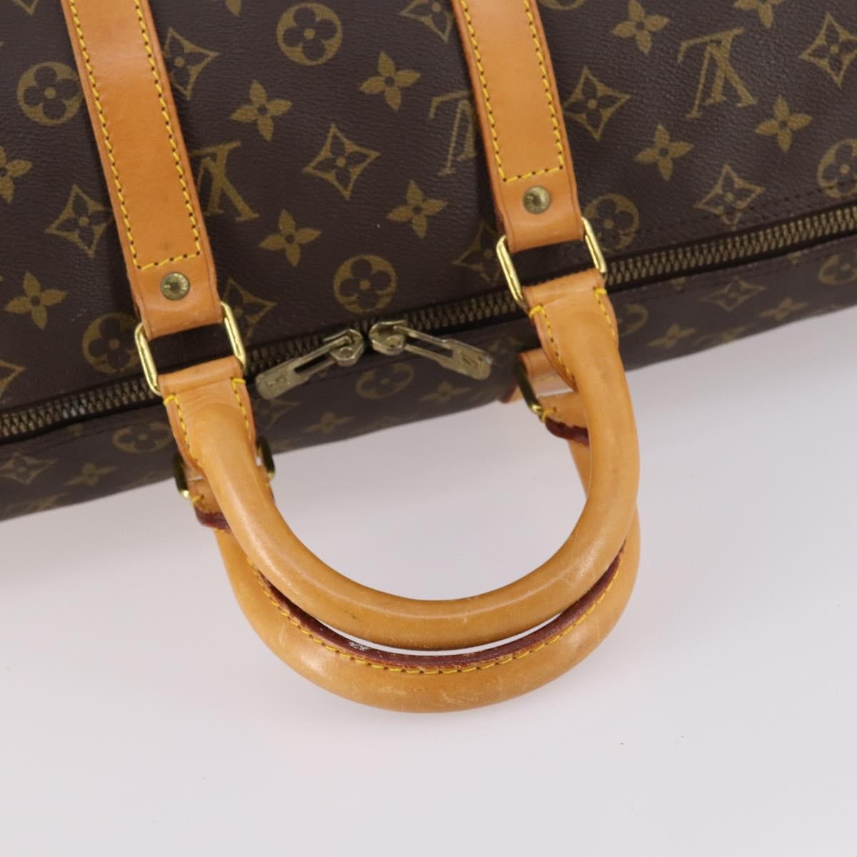 Louis Vuitton Keepall Bandouliere Bag Monogram Canvas, BROWN, CANVAS, Travel bag