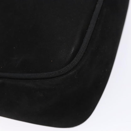 Salvatore Ferragamo Vala Shoulder Bag Suede, BLACK, SUEDE, Shoulder bag