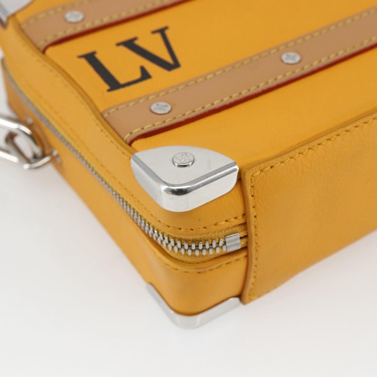 Louis Vuitton Handle Soft Trunk Bag Monogram Taurillon Leather, Yellow, Leather, Clutch