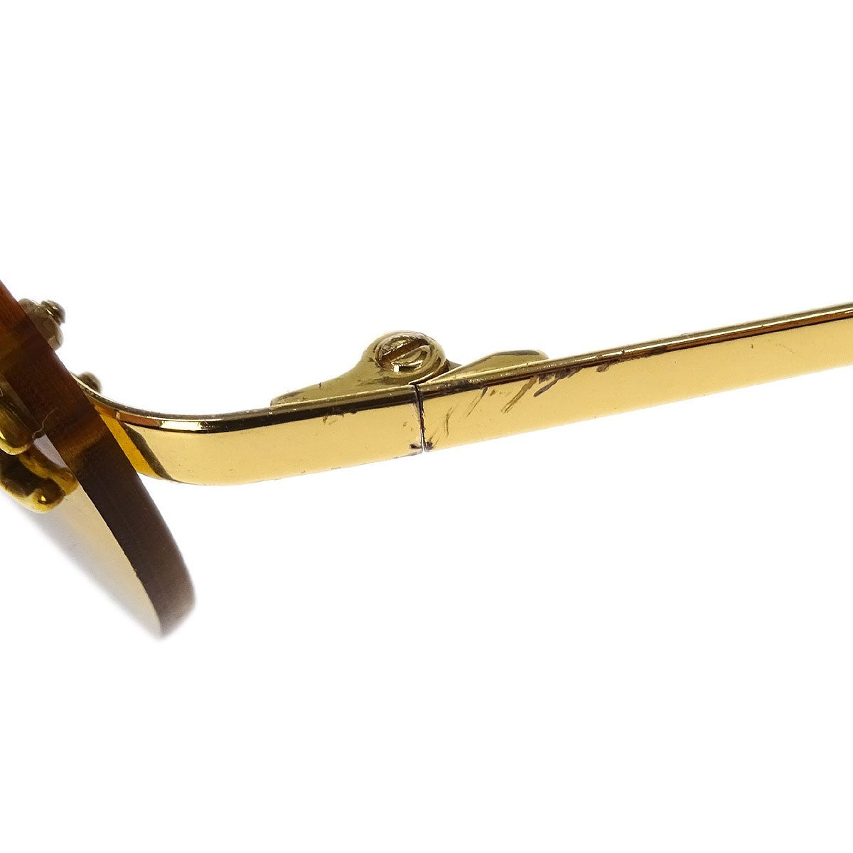 Chanel Logo CC Sunglasses Metal, ORANGE, GOLD_PLATED, Sunglasse