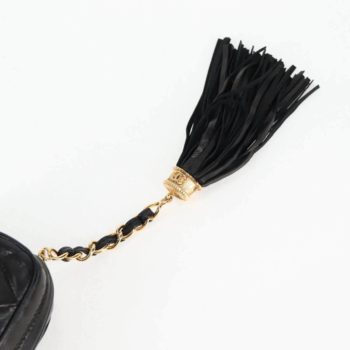Chanel Vintage Diamond CC Camera Bag Quilted Lambskin, Black, Leather, Clutch
