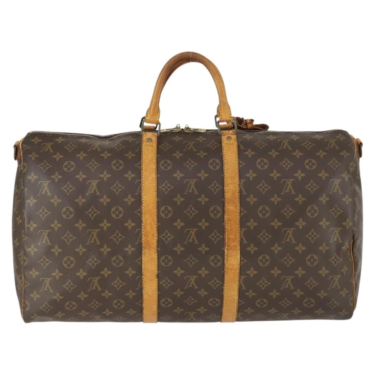 Louis Vuitton Keepall Bag Monogram Canvas, Brown, Canvas, Travel Bag