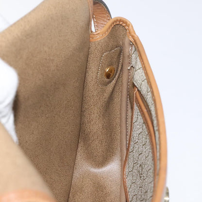 Christian Dior Vintage Honeycomb Flap Crossbody Bag Coated Canvas, BEIGE, CANVAS, Crossbody bag
