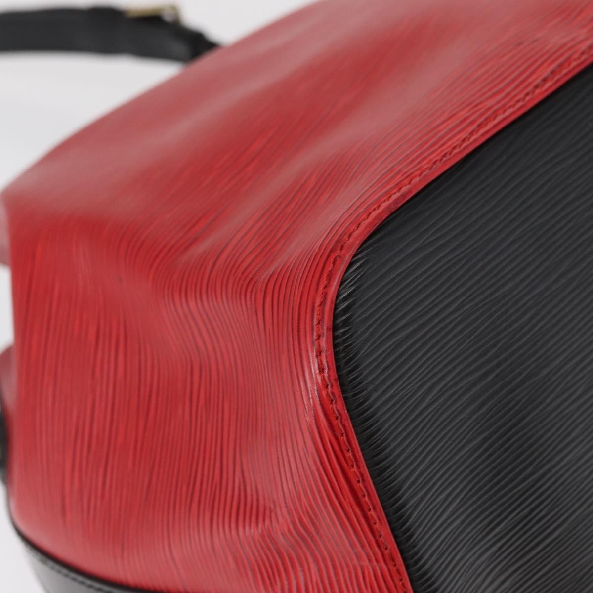 Louis Vuitton Bicolor Petit Noe Handbag Epi Leather, RED, LEATHER, Shoulder bag