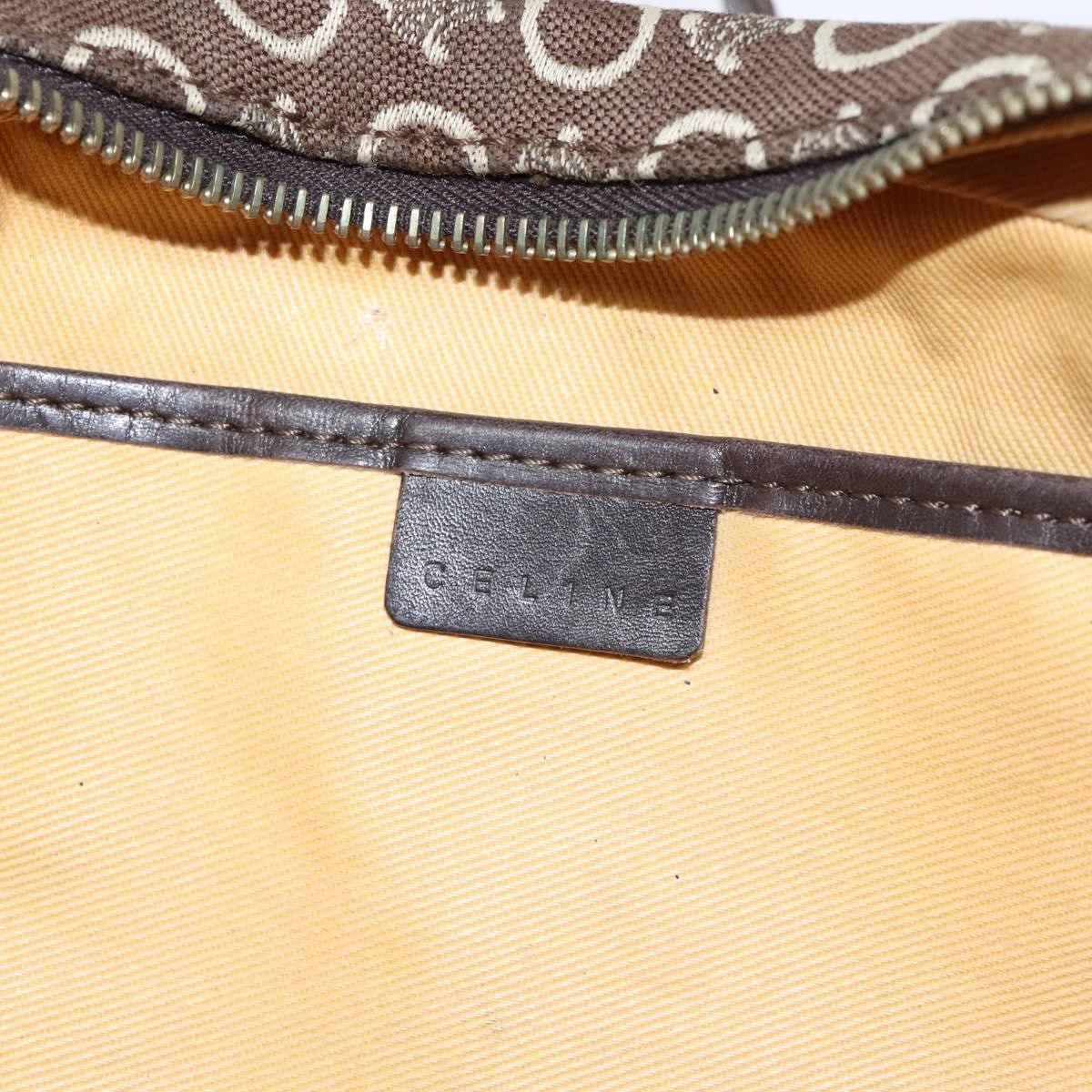 Celine Vintage Macadam Handbag Macadam, BROWN, CANVAS, Handbag