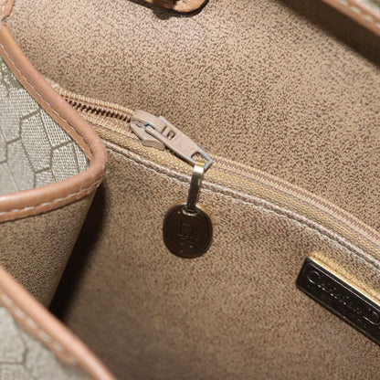 Christian Dior Vintage Honeycomb Handbag Canvas Leather, BEIGE, CANVAS, Handbag