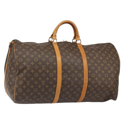 Louis Vuitton Keepall Bandouliere Bag Monogram Canvas, BROWN, CANVAS, Travel bag