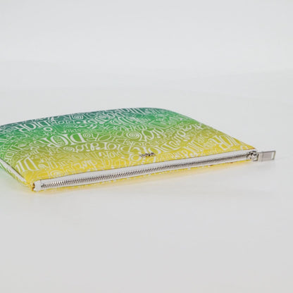 Christian Dior Pouch Stussy Nylon, YELLOW, NYLON, Clutche & pouche