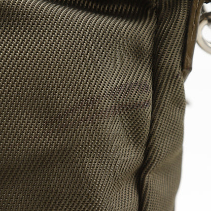 Gucci Vintage Bamboo Shoulder Bag Nylon, KHAKI, NYLON, Shoulder bag