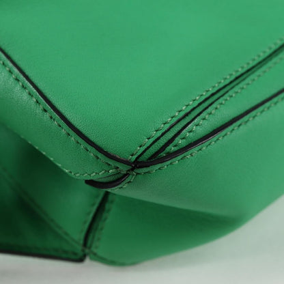Loewe Puzzle Bumbag Leather, GREEN, LEATHER, Crossbody bag