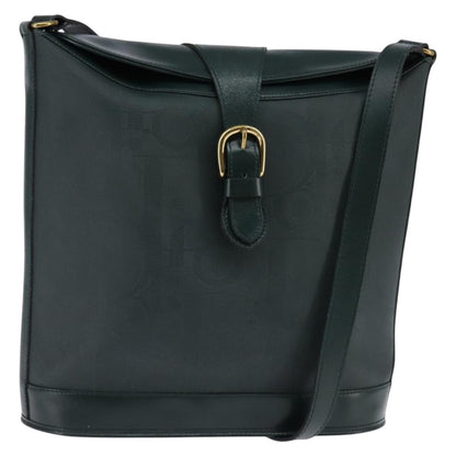 Christian Dior Vintage Trotter Crossbody Bag Canvas, GREEN, CANVAS, Shoulder bag