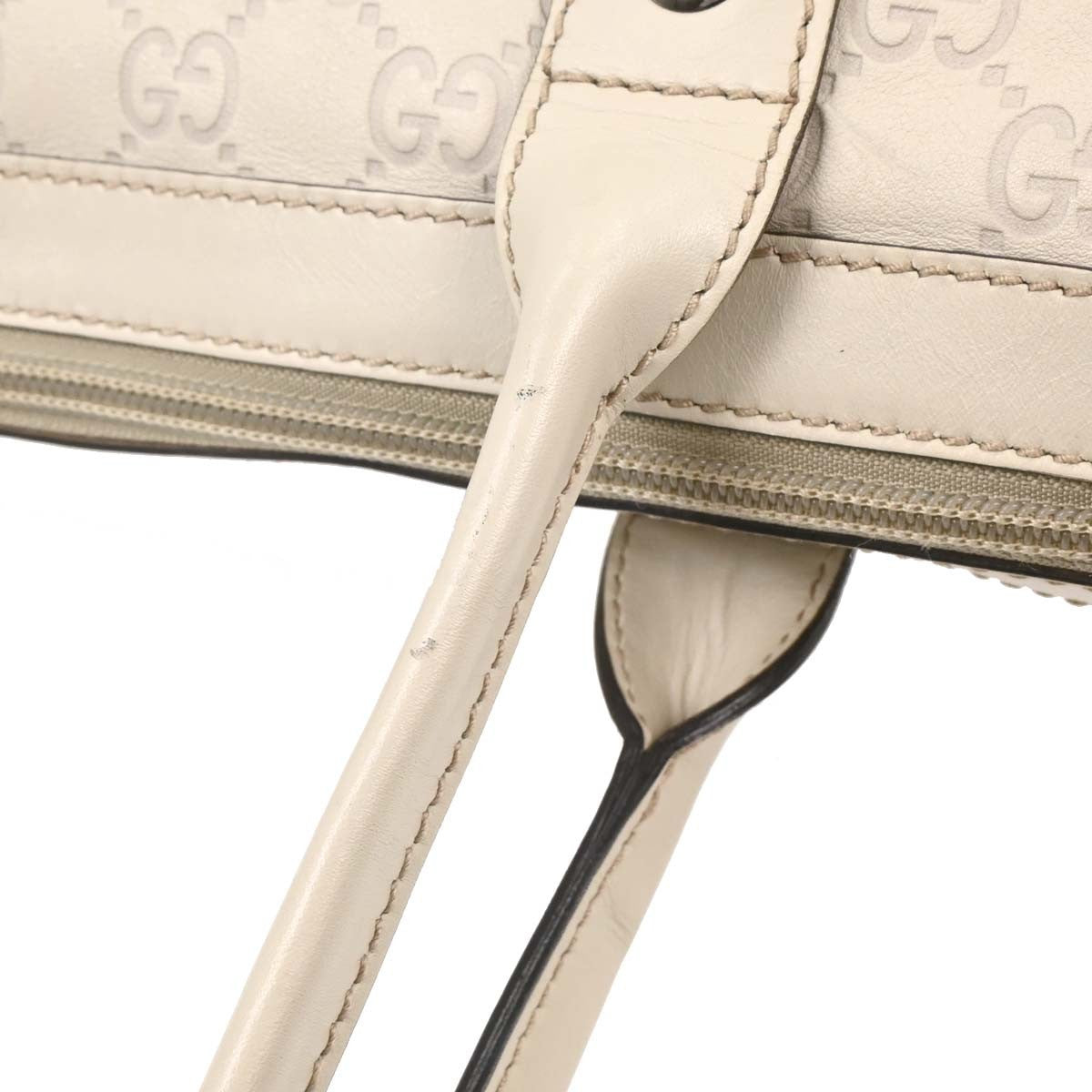 Gucci Princy Zip Tote GG Canvas, WHITE, LEATHER, Tote bag
