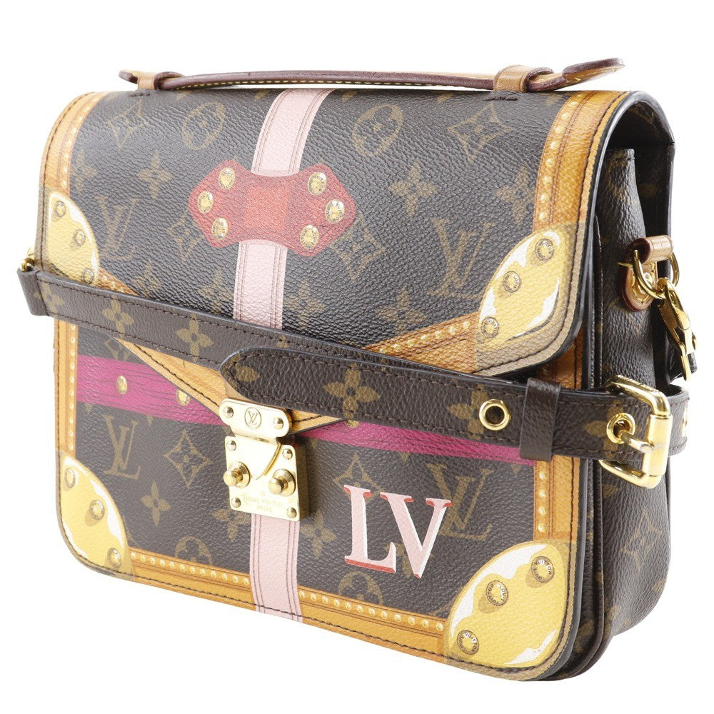 Louis Vuitton Pochette Metis Limited Edition Summer Trunks Monogram Canvas, BROWN, CANVAS, Shoulder bag