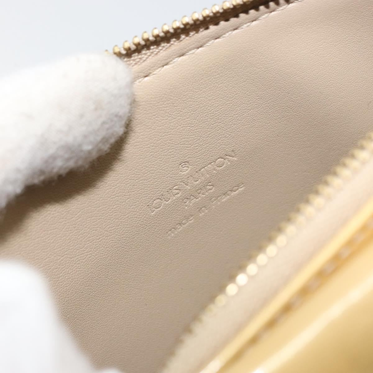 Louis Vuitton Mott Handbag Monogram Vernis, Beige, Patent Leather, Clutch