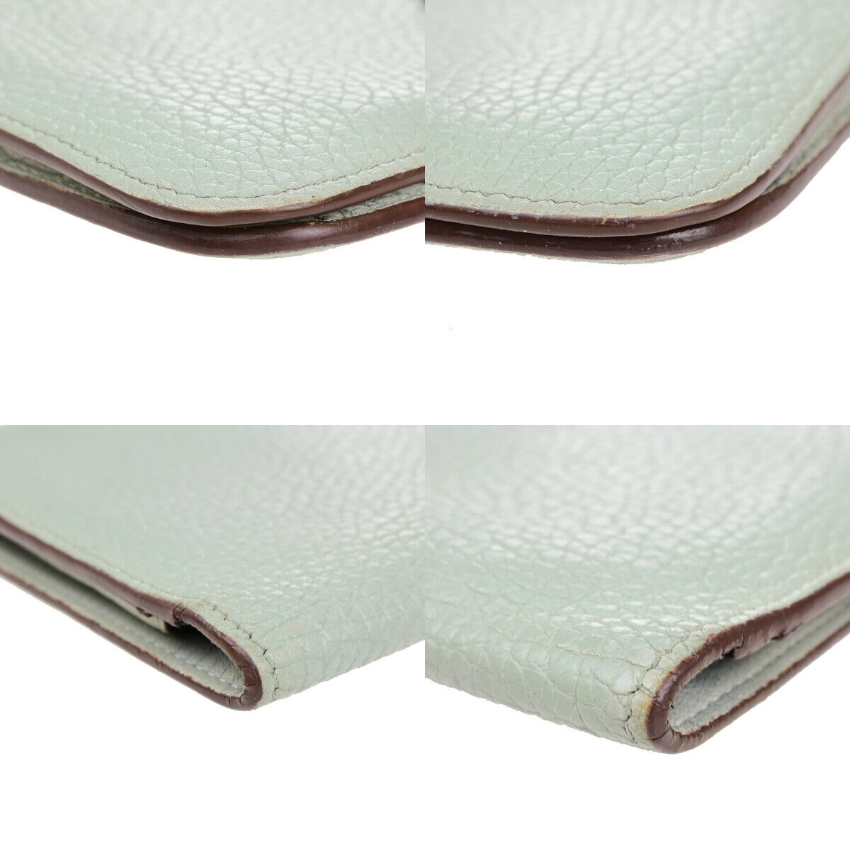 Hermes Bicolor Dogon Duo Combined Wallet Leather, BLUE, LEATHER, Wallets