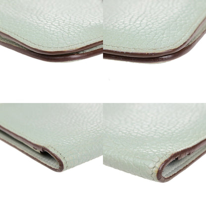 Hermes Bicolor Dogon Duo Combined Wallet Leather, BLUE, LEATHER, Wallets