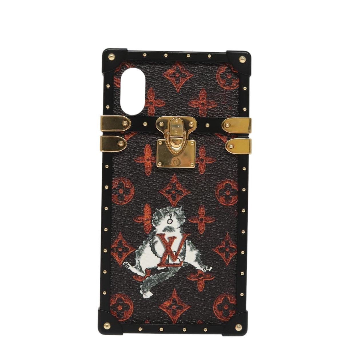 Louis Vuitton Phone case for iPhone X/XS Monogram canvas, BLACK, CANVAS, Clutche & pouche