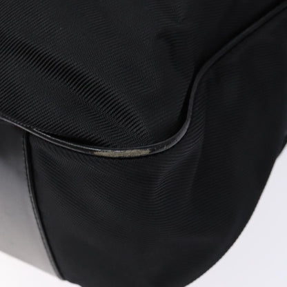 Gucci Vintage Bamboo Handle Tote Nylon, Black, Nylon, Tote Bag
