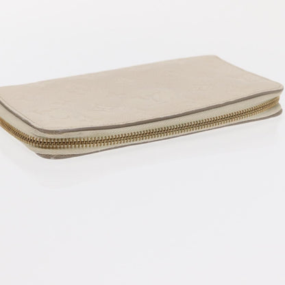 Louis Vuitton Zippy Wallet NM Leather Empreinte, WHITE, LEATHER, Wallets