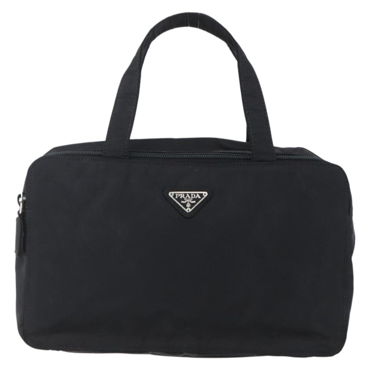Prada Vintage Handbag Tessuto, Black, Nylon, Handbag