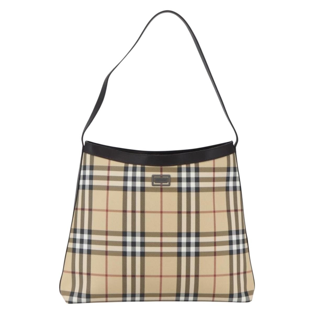 Burberry Nova check Shoulder bag Canvas, BEIGE, PVC, Shoulder bag