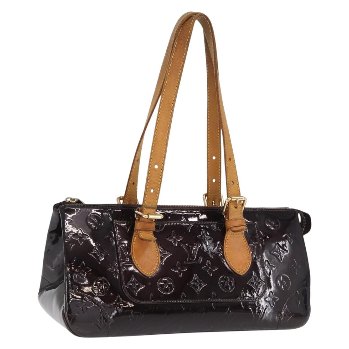 Louis Vuitton Rosewood Avenue Handbag Monogram Vernis, BROWN, PATENT_LEATHER, Shoulder bag