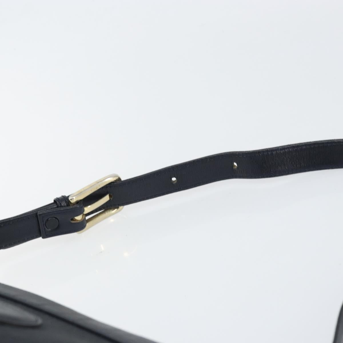 Burberry Vintage Shoulder Bag Leather, NAVY, LEATHER, Shoulder bag