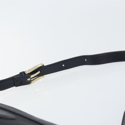 Burberry Vintage Shoulder Bag Leather, NAVY, LEATHER, Shoulder bag