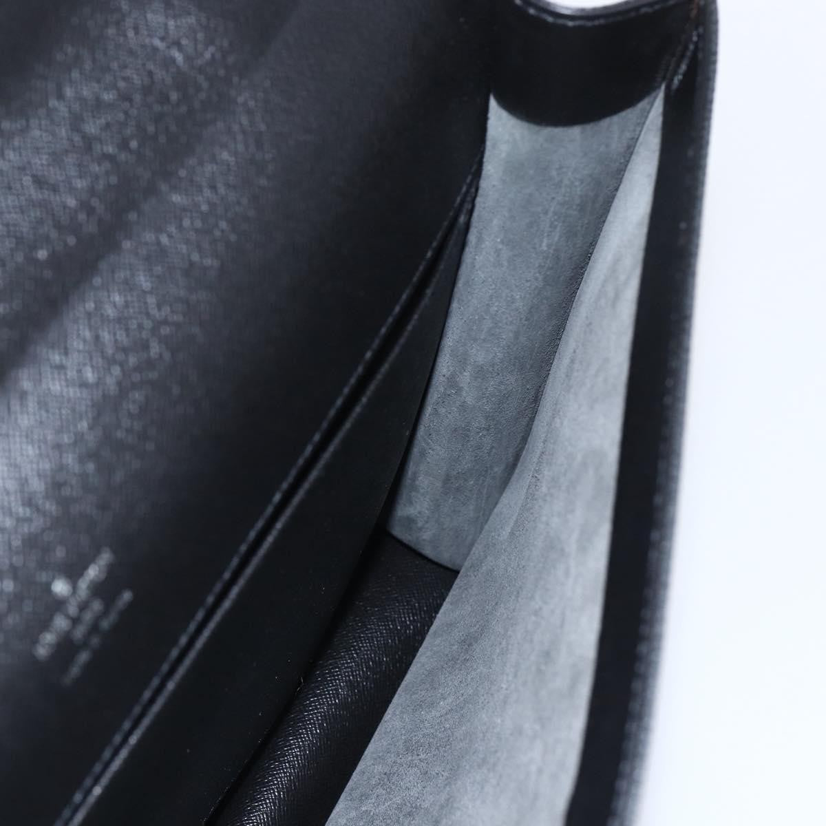 Louis Vuitton Porte-Documents Angara Briefcase Taiga Leather, GRAY, LEATHER, Briefcase