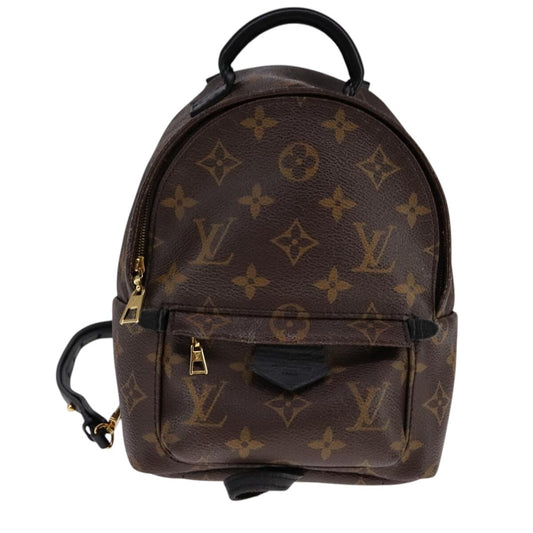 Louis Vuitton Palm Springs Backpack Monogram Canvas, BROWN, CANVAS, Backpack