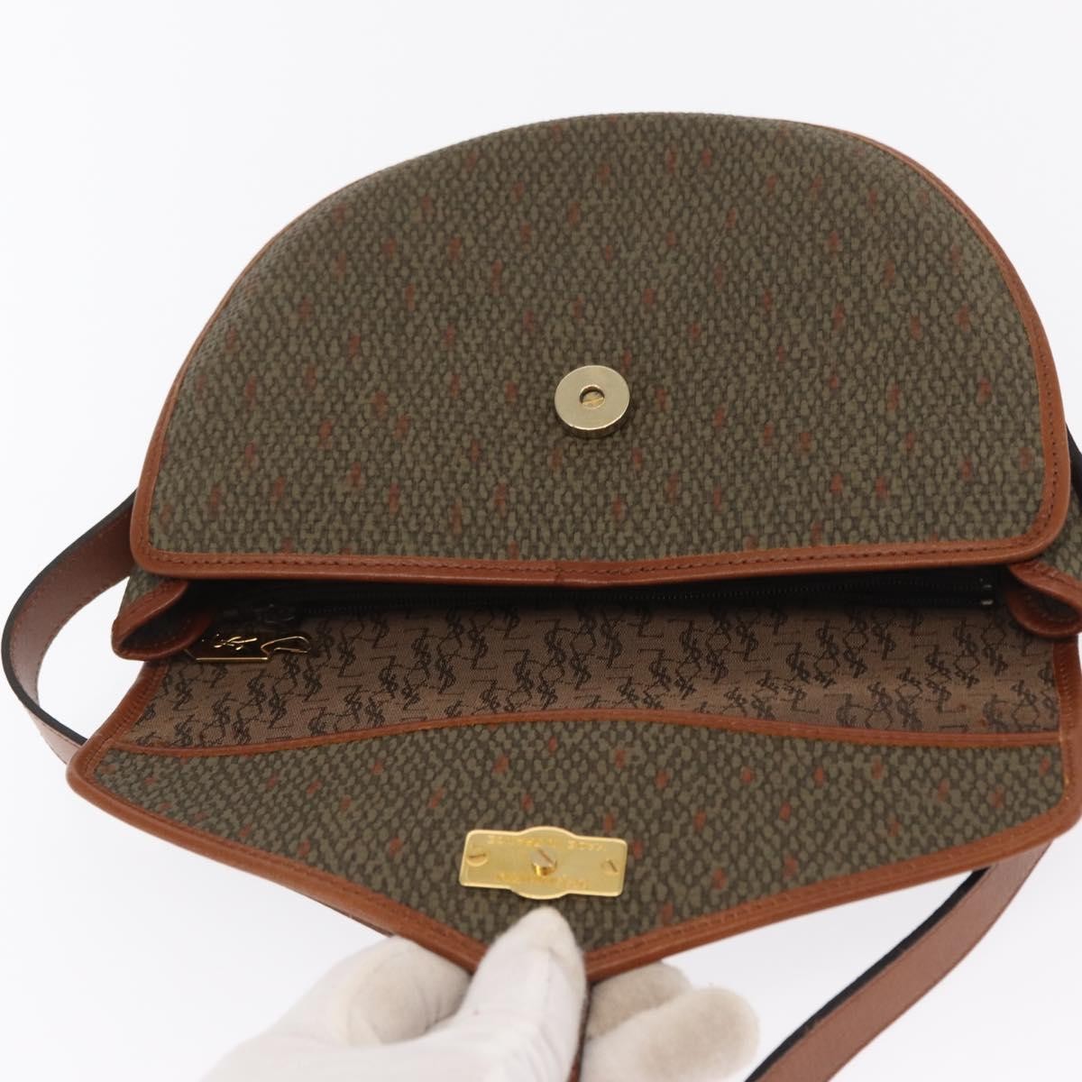 Saint Laurent Vintage Shoulder Bag Canvas, KHAKI, CANVAS, Shoulder bag