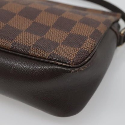 Louis Vuitton Trousse Make Up Bag Damier, BROWN, CANVAS, Clutche & pouche