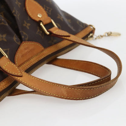 Louis Vuitton Palermo Handbag Monogram Canvas, BROWN, CANVAS, Tote bag