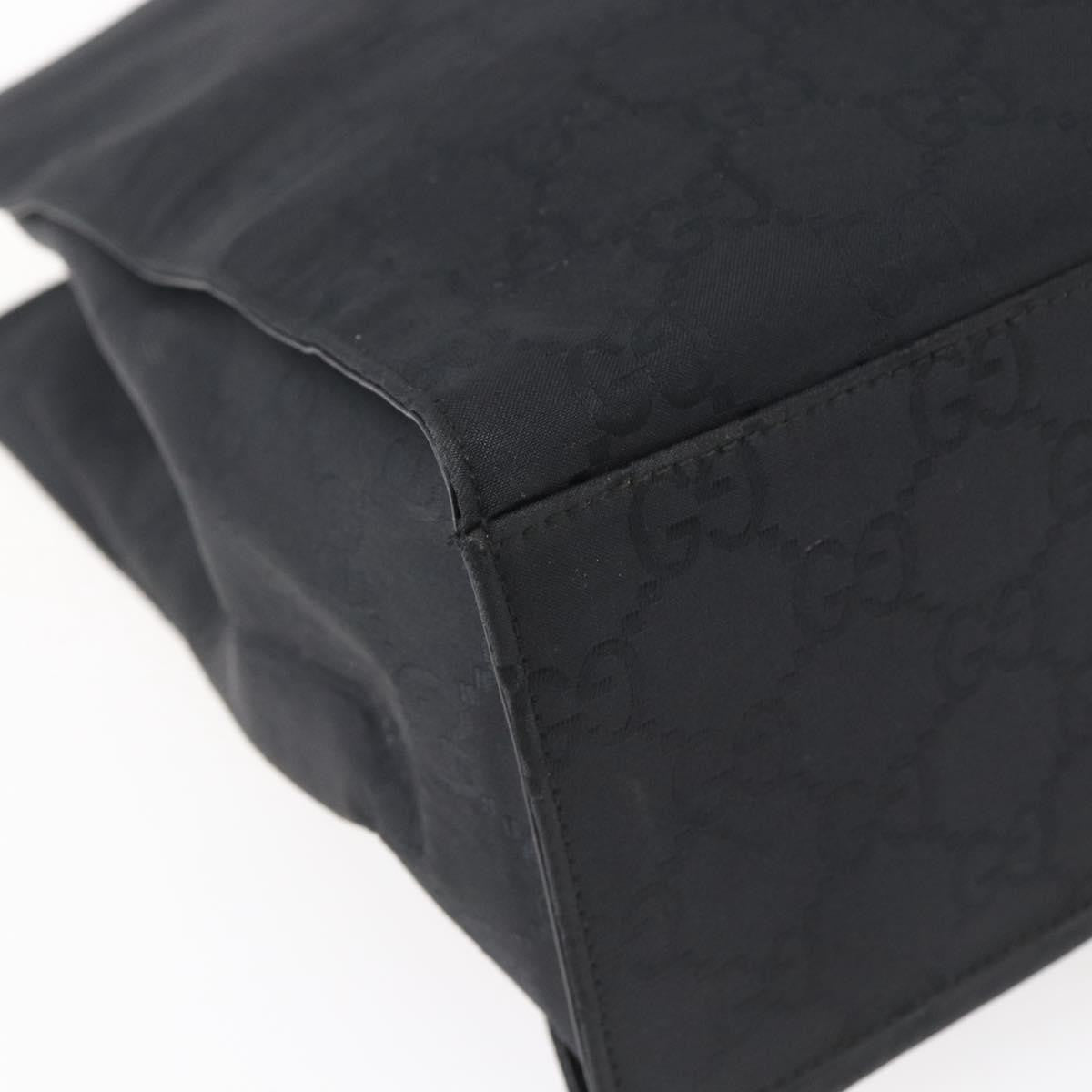 Gucci Vintage Bamboo Handle Tote GG Nylon, BLACK, NYLON, Tote bag