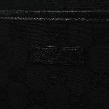Gucci Vintage Flat Messenger Bag GG Canvas, BLACK, CANVAS, Shoulder bag