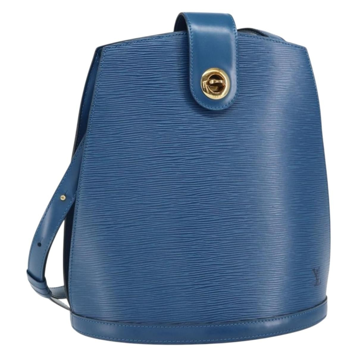 Louis Vuitton Cluny Shoulder Bag Epi Leather, BLUE, LEATHER, Shoulder bag