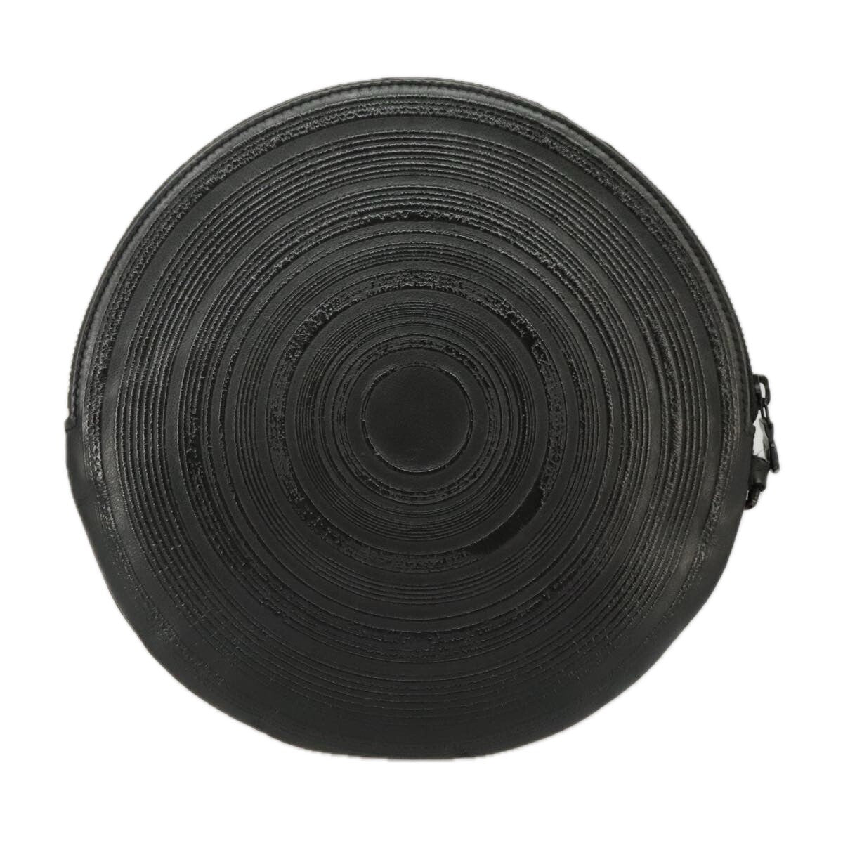 Louis Vuitton Disk pouch Leather, BLACK, LEATHER, Clutche & pouche