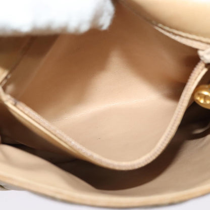Chanel Vintage CC Chain Flap Bag Quilted Lambskin, Beige, Leather, Shoulder Bag