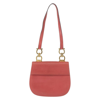 Salvatore Ferragamo Gancini Shoulder Bag Leather, PINK, LEATHER, Shoulder bag