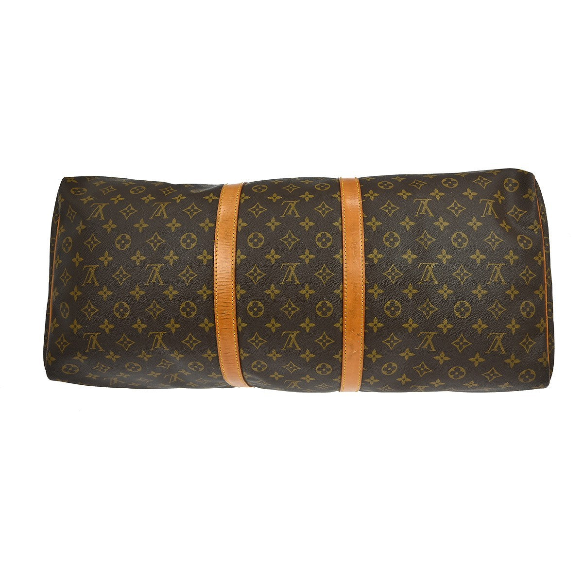Louis Vuitton Keepall Bag Monogram Canvas, BROWN, CANVAS, Travel bag