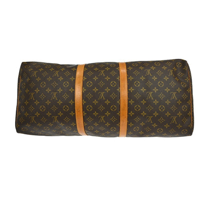 Louis Vuitton Keepall Bag Monogram Canvas, BROWN, CANVAS, Travel bag