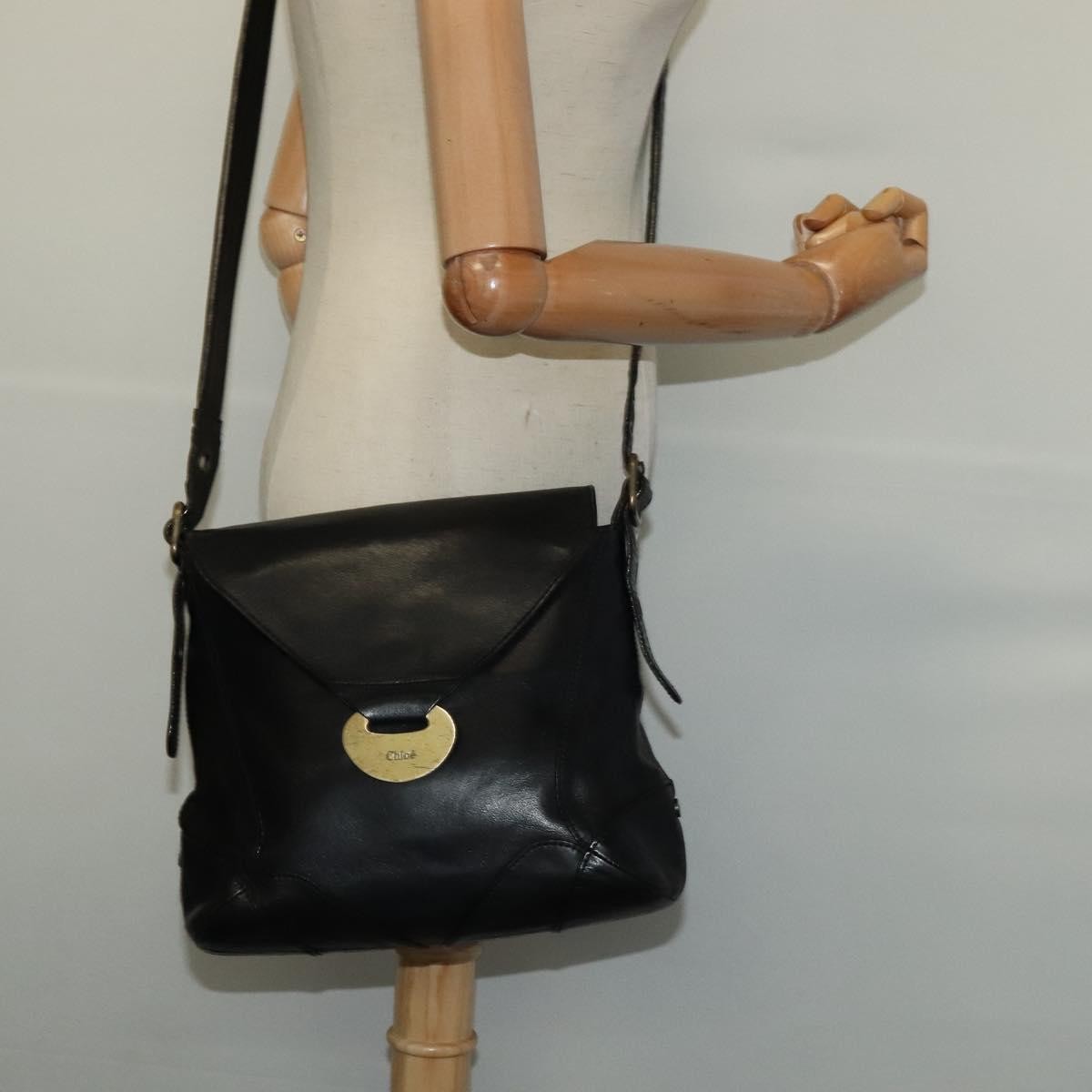 Chloe Vintage Flap shoulder bag Leather, BLACK, LEATHER, Shoulder bag